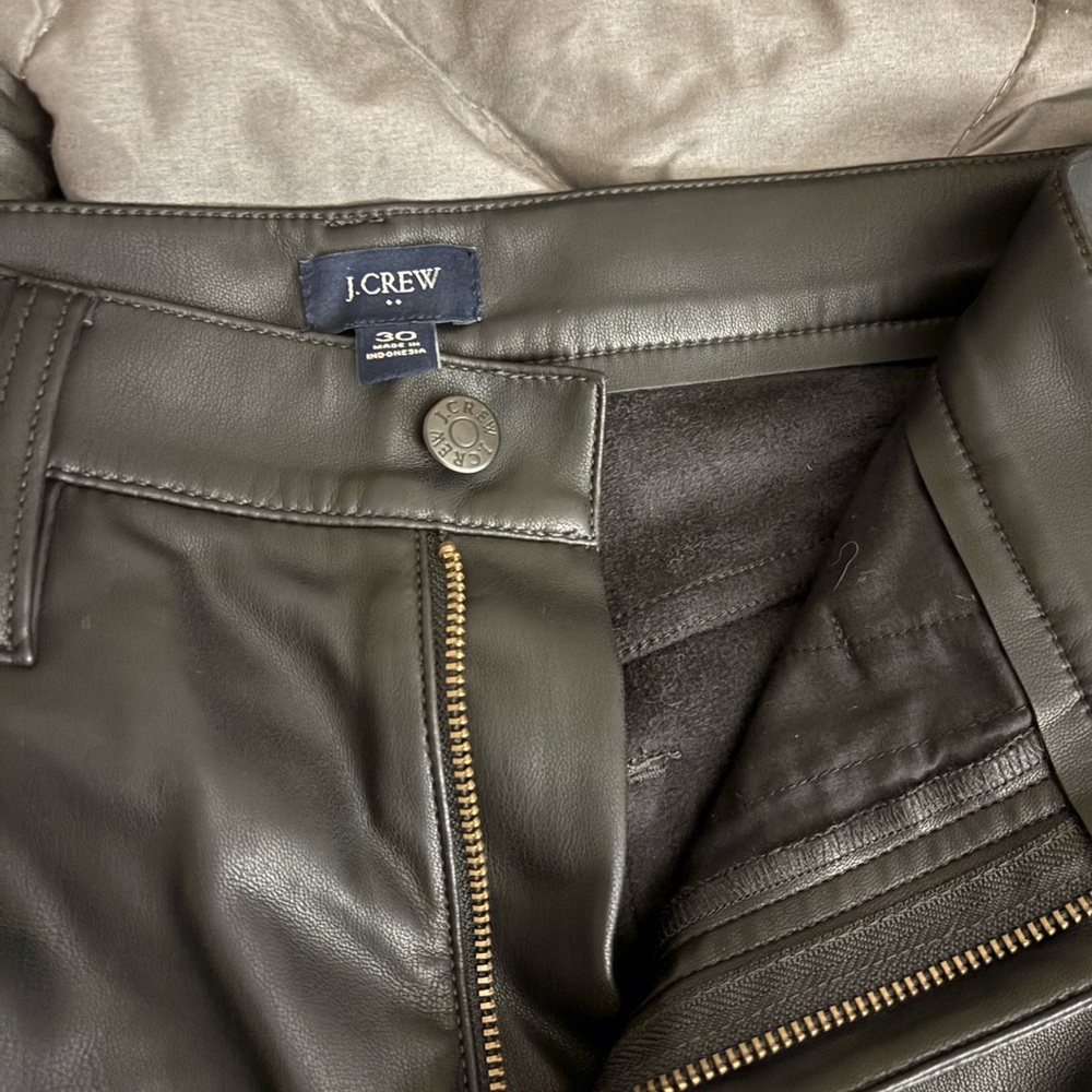 J.Crew Black Leather Pants